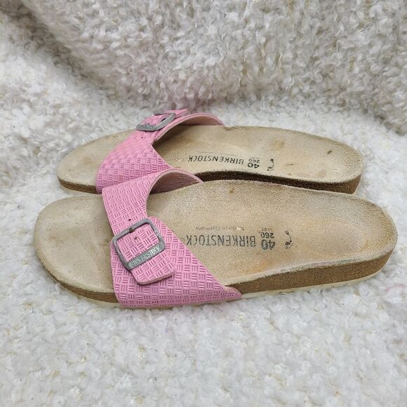 Birkenstock Madrid Pink Slide Sandals size 40 Birko-flor - Picture 4 of 6